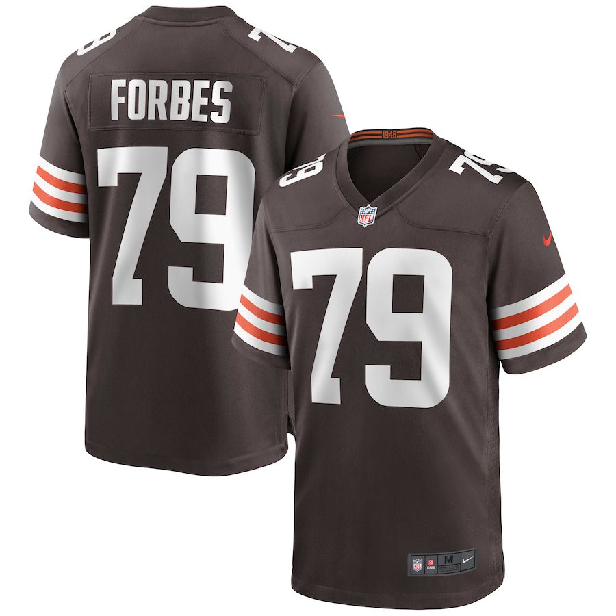 Men Cleveland Browns 79 Drew Forbes Nike Brown Game NFL Jersey